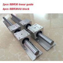 30mm linear rail 2pcs SBR30 500mm 600mm and 4pcs SBR30UU linear block for cnc parts 2024 - buy cheap