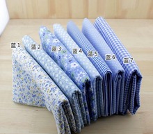 Tilda Flower ,Plaid Light blue 100% Cotton Handmade Fabric for DIY Patchwork Sewing Wallet Bag Tissue 50*50cm 7pcs 2024 - buy cheap