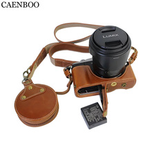 CAENBOO Camera Bags Hard Luxury PU Leather Case For Panasonic Lumix DMC-GX80/GX85 14-140mm Open Battery Cover+Shoulder Strap 2024 - buy cheap