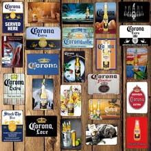 [ WellCraft ] Corona Extra Beer Metal Signs Find the Beach Wall Poster Decor for Bar Pub Iron Painting FG-228 2024 - buy cheap