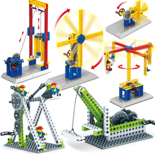 Haste engrenagem mecânica worm drive modelo blocos de construção criador ciência educacional engenharia construção brinquedos energia 2024 - compre barato