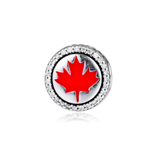 CKK Fit Pandora Bracelets Canada Red Maple Leaf Charms Sterling Silver 925 Original Beads for Jewelry Making Charm Joyas kralen 2024 - buy cheap