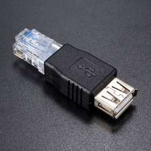 2 шт. Ethernet RJ45 папа к USB гнездовой разъем конвертер адаптер LAN сеть 2024 - купить недорого