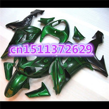 Kit de carenagem corpo verde chamas para kawasaki ninja zx10r 06-07, zx 10r, 10 r 2006, 2007 2024 - compre barato
