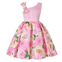 AmzBarley Flower Formal Dresses Girls one shoulder-off Tutu Dress Children Bow-Knot Ball Gown Princess Brithday Party costume 2024 - buy cheap