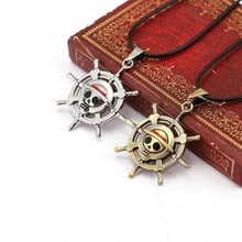 20pcs/lot new design Janpanese anime One piece necklace Monkey D Luffy THOUSAND SUNNY logo pendant necklace collar men jewelry 2024 - buy cheap