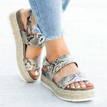 Sandalias de las mujeres 2019 plataforma Sandalias cuñas zapatos Peep Toe Sandalias de Mujer Zapatos de verano Zapatos de Tacón de Cuña Sandalias 2024 - compra barato
