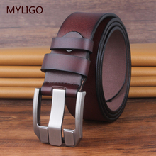 mens high quality cow genuine leather belts 2019 hot sale strap fashion new jeans adjustable Black Buckle big size 140 150 16 2024 - buy cheap