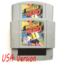 Bomber Man Hero Pat 1 2 3 Kart Cookers día inglés Langue Video tarjeta tipo cartucho de juego para 64 bits consola de juegos versión US NTSC 2024 - compra barato