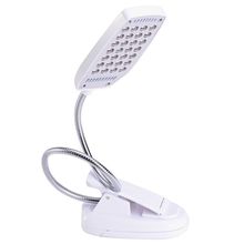 LEVOU USB Lâmpada de Mesa Clipe Luz do Livro 28LED Alto-brilho 360 Graus de Rotação de Proteção Para Os Olhos Lâmpada de Leitura de Dobramento Da Bateria alimentado