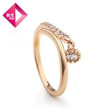 Neoglory fashion rose gold color Rhinestone gold rings for women wedding discounts gift SQC 2024 - buy cheap