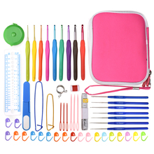 Crochet Hook Set 52 Full Knitting Gauge Scissors Knitting Sewing Needle DIY Craft Sewing Accessories With Fashion Storage Bag 2024 - buy cheap