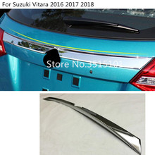Car ABS Chrome Rear Back Door License Tailgate Bumper Frame Plate Trim Lamp Trunk Parts For Suzuki Vitara 2016 2017 2018 2019 2024 - buy cheap