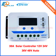 PWM 30A 30amp VS3048AU with lcd display 12v/24v/36v/48v automatic work solar panel controller bulit in USB output 2024 - buy cheap