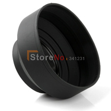 100% New 52mm 3-Stage Rubber Lens Hood for  EF-S 18-55 mm f/3.5-5.6 IS Rebel T2i T1i 350D 400D 450D 1000D 2024 - buy cheap