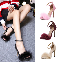 Women Sexy Sandals Pumps High Heels Women Shoes Summer Sandals Shoes Open Peep Toe Ankle Strap Ladies Party Shoes Wedding Pumps 2024 - buy cheap