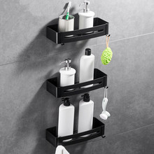 Bathroom Shelf Space Aluminum Black bathroom Accessories shower basket corner Shelves Kitchen storage Bath Shampoo Holder 2024 - buy cheap