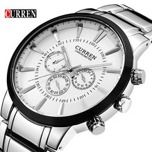 Curren-relógio de pulso de quartzo masculino, luxuoso, prata de aço, esportivo, marca superior, 2020 2024 - compre barato