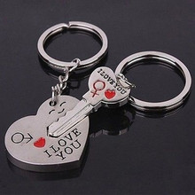 Regalo creativo llavero de flecha de Metal de navidad & I Love You Heart & Key pareja llave cadena anillo llavero Keyfob Lover Valentine's Day 2024 - compra barato