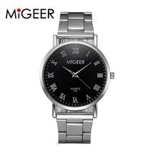 MIGEER Relogio Masculino Luxury Business Wrist Watches Men Top Brand Roman Numerals Stainless Steel Quartz Watch Mens Clock #Zer 2024 - buy cheap