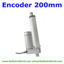 Waterproof 12V 24V 200mm adjustable stroke 900N 198LBS load 80mm/s speed heavy duty linear actuator with encoder signal feedback 2024 - buy cheap