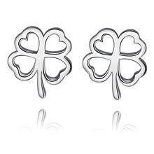 Pendientes sencillos de trébol de cuatro hojas para mujer, aretes de plata de alta calidad, joyería de moda, ddlhabyf MKSUVSYL 2024 - compra barato