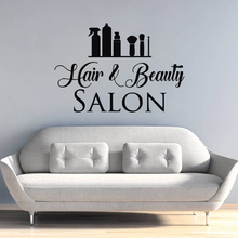 Hair Salon Vinyl Wall Decal Hair and Beauty Salon Logo Wall Sticker Business Signage Decor Beauty Shop Window Wall Mural AY1416 2024 - buy cheap