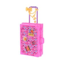 Boneca mala de brinquedo viagem, fashion, mobília fofa, simulação 3d, jogo de casa de brincar, crianças, meninas, casa de bonecas, bagagem 2024 - compre barato