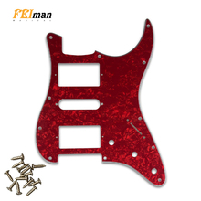 Pleroo Guitar Parts Pickguard With 11 Screws For Fender Strat Guitar USA/Mexican ST HSH Guitar With PAF Humbucker 2024 - buy cheap