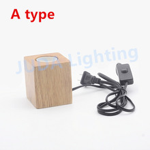 E27 socket lamp holder modern wooden bedside lamps LED desk light table lamp with ON / OFF cable wire cord set wood lamp base 2024 - buy cheap