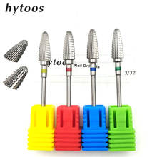 HYTOOS Tungsten Carbide Nail Drill Bit Cuticle Clean Burr Bits For Manicure Pedicure Electric Drill Accessories Gel Removal 2024 - buy cheap