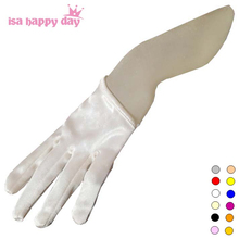 Corta barato de guantes blanco marfil negro rojo palm media boda guantes de novia Sexy guantes dedos boda 2024 - compra barato