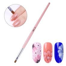 Nail Art Brush Pink Color Drawing Painting Pen Powder Dust Clean Nail UV Gel Cuticle Cleaner Brush Nail Art DIY Design Tools 2024 - buy cheap