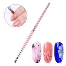 1 Pc UV Gel Nail Art Brush Pink Color Drawing Painting Pen Powder Dust Clean Nail Edge Cuticle Cleaner Brush  DIY Tool 2024 - buy cheap