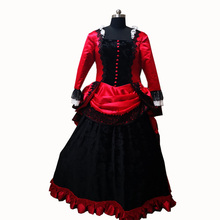 new red Vintage costumes 18th Duchess Retro medieval Renaissance Reenactment Theatre Civil war Victorian dress D-330 2024 - buy cheap