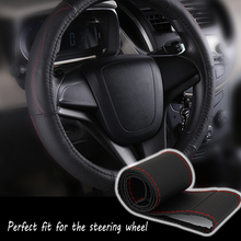 Car DIY Steering Wheel Cover PU Leather Soft Fiber Leather Braid on the Steering-wheel Breathable With Needles and Thread 2024 - buy cheap