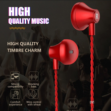 Heavy Bass Metal Flat Earphone 3.5mm Wire Headset Earbuds In-ear Stereo Headset Earphone With Mic Fone De Ouvido Audifon 2024 - buy cheap