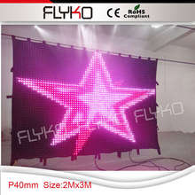P4 high quality high resolution led video fabric curtain stage display flightcase shipping 2024 - buy cheap