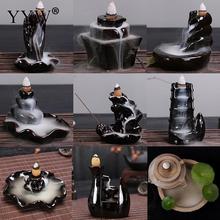 Buddha Hand Incense Burner Backflow Waterfall Incense Stick Holder Black Ceramic Incense Burner Aroma Smoke Censer Home Decor 2024 - buy cheap