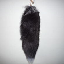 real fur keychain tassel fur phone decoration fashion Super large charm wholesale Genuine black fox tail A73 2024 - buy cheap