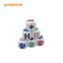 6Pcs/lots Top Quality Poker Carving Dice Sets White Acrylic Rounded Corner Hexahedron 16mm Friends Entertainment Dice Board Game 2024 - buy cheap