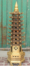 B0602 24 "religião chinesa bronze dragão budismo buda stupa pagode torre estátua 2024 - compre barato