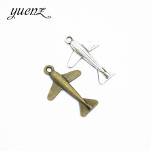 YuenZ-collares de aleación de Zinc chapado en plata antigua, joyería de avión, abalorios artesanales, joyería hecha a mano, 10 Uds., J261 2024 - compra barato
