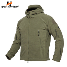 Outdoor Winter Thick Soft Shell Military Fleece Jackets Men Hooded Windproof Tactical Outerwear Coat Warm Hiking Jacket Clothe 2024 - buy cheap