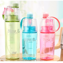 400 мл/600 мл распылительные бутылки для питья пластиковые спортивные спрей для наружного велоспорта бутылки для воды креативные бутылки для воды 2024 - купить недорого