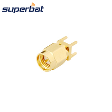 Superbat SMA thru hole PCB Mount Male Plug vertical Straight RF Coaxial Connector 2024 - buy cheap
