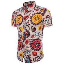 Men's Casual Shirts Short-Sleeve 2018 Summer Hawaiian Shirt Skinny Fit with Various Pattern Man Big Sizes Clothes M-4XL 5XL 2024 - buy cheap