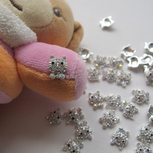 MD-276 10pcs Fancy AB and Crystal Rhinestone Silver Cat Deco Metal Charms Metal Deco Charms Nail Art 2024 - buy cheap