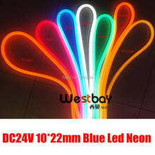 DC24V led neon flex strip, brand new blue neon, wholesale neon price,90leds per meter, 10meters/Lot 2024 - buy cheap
