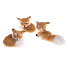 Hot Sale Brown Simulation  Fox For Home Decoration Birthday Gift Polyethylene Furs Squatting Model Toys 2024 - buy cheap